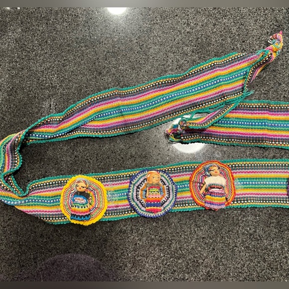 Vintage Traditional Striped Belt Strap Textile Mayan Guatemala Worry Dolls - Picture 2 of 12